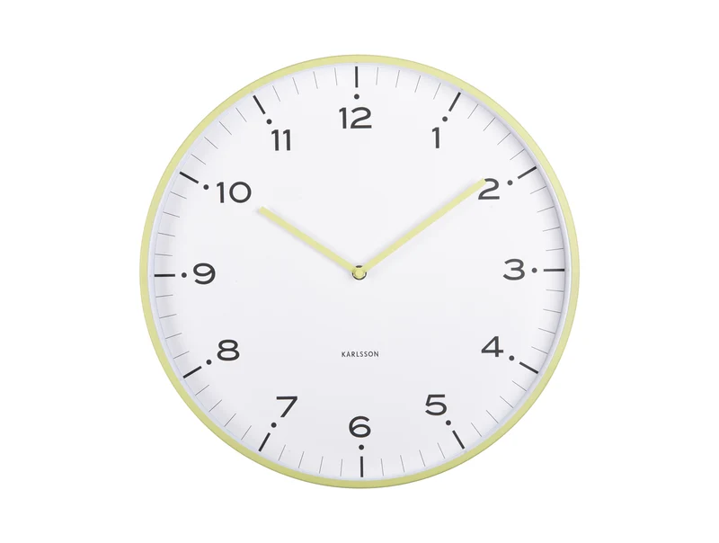 Karlsson Circus Rings KA6011GR Wanduhr Matchagrün • Geräuschloses Sweep-Uhrwerk • Eisen-Ringdesign