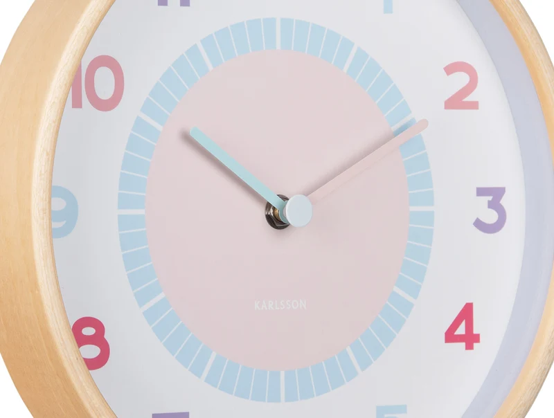 Karlsson Chica KA5963MC Wanduhr Mehrfarbig • Geräuschloses Sweep-Uhrwerk • Kinderzimmer-Design