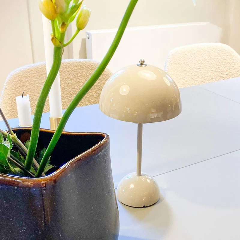 Draagbare Tafellamp met Oplaadbare Accu en Aanraakbediening – Snoerloze LED-lamp met 3 Kleurtemperaturen voor Binnen en Buiten | Sansoti
