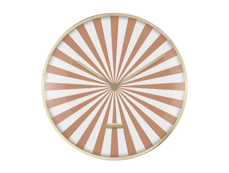 Karlsson Candy Swirl Dome KA6007SB Wanduhr Softbraun • Geräuschloses Sweep-Uhrwerk • Verspieltes Bonbon-Design