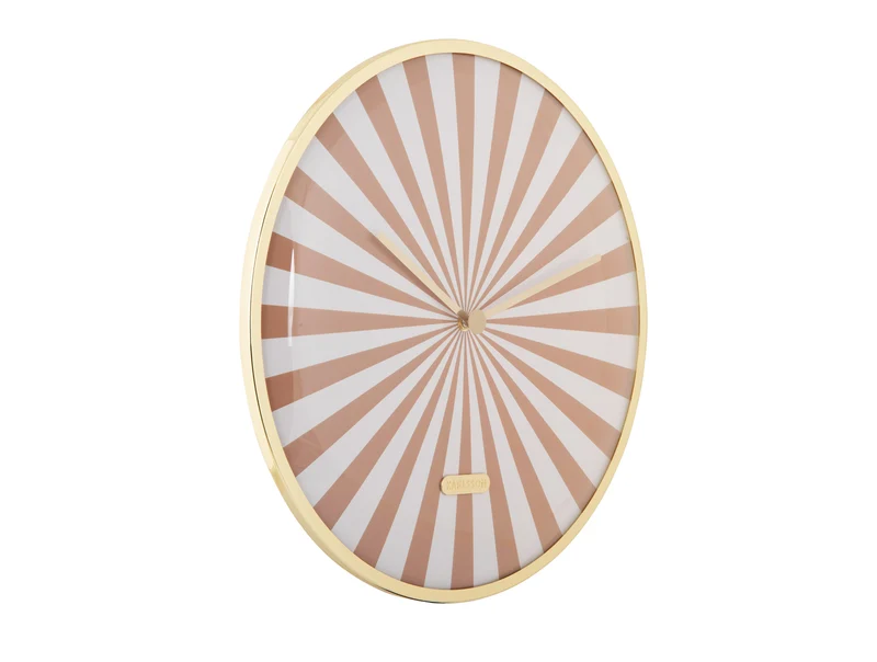 Karlsson Candy Swirl Dome KA6007SB Wanduhr Softbraun • Geräuschloses Sweep-Uhrwerk • Verspieltes Bonbon-Design