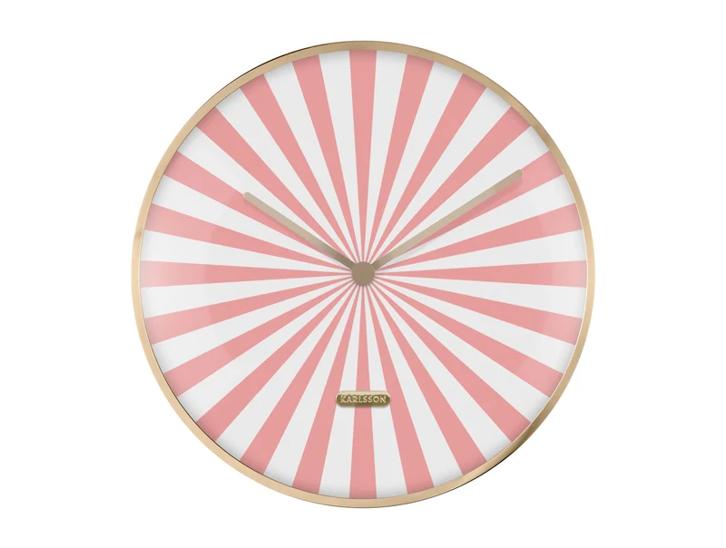 Karlsson Candy Swirl Dome KA6007PI Wanduhr Flamingo-Pink • Geräuschloses Sweep-Uhrwerk • Verspieltes Spiral-Design