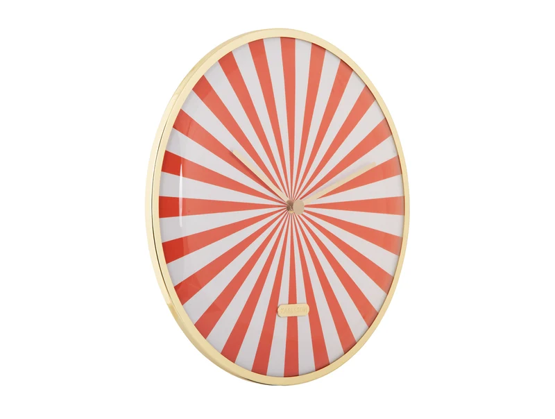 Karlsson Candy Swirl Dome KA6007OR Wanduhr Orange • Geräuschloses Sweep-Uhrwerk • Verspielte Bonbon-Optik