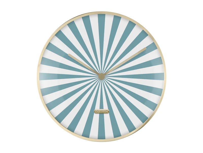 Karlsson Candy Swirl Dome KA6007BL Wanduhr Türkisblau • Geräuschloses Sweep-Uhrwerk • Verspieltes Spiralzifferblatt