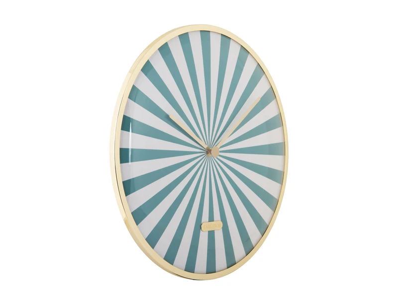 Karlsson Candy Swirl Dome KA6007BL Wanduhr Türkisblau • Geräuschloses Sweep-Uhrwerk • Verspieltes Spiralzifferblatt