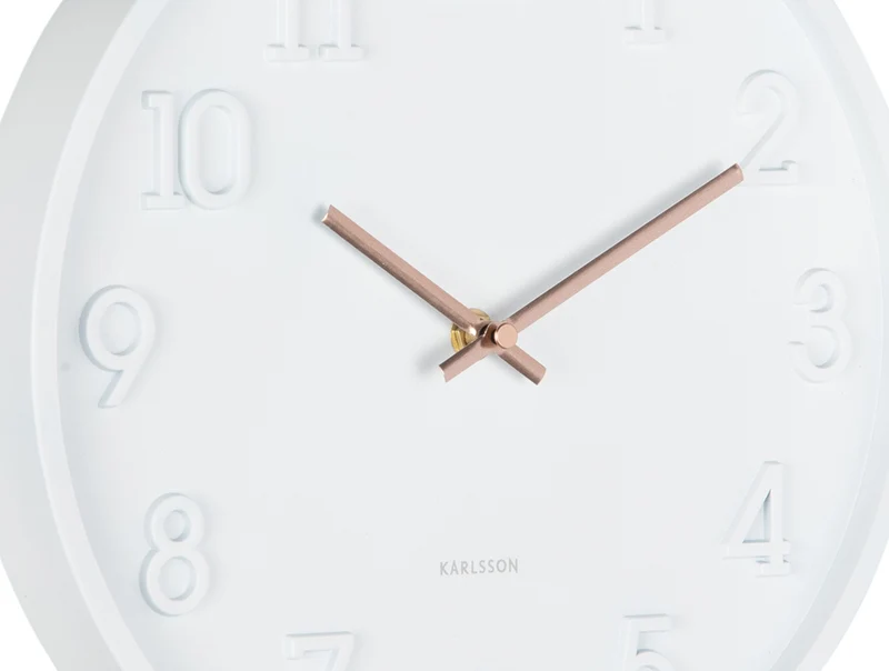 Karlsson Calma KA6041WH Wanduhr Weiß • Geräuschloses Sweep-Uhrwerk • Skandinavisches Design
