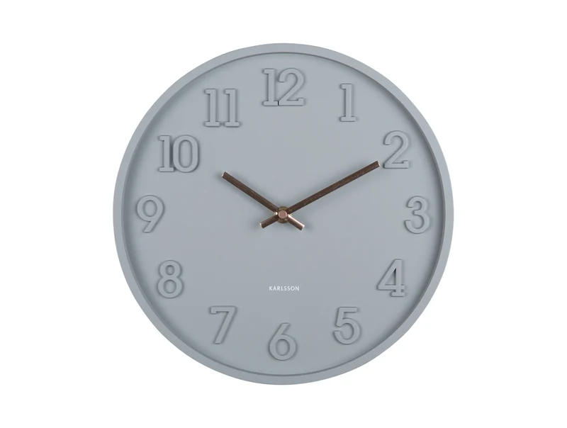 Karlsson Calma KA6041GY Wanduhr Dunkelgrau • Geräuschloses Sweep-Uhrwerk • Skandinavisches Design