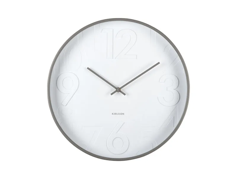 Karlsson Ayuno KA6063GY Wanduhr Dunkelgrau • Geräuschloses Sweep-Uhrwerk • Minimalistisches Design