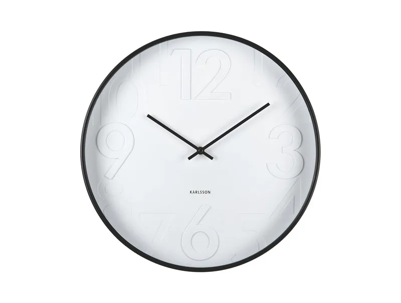 Karlsson Ayuno KA6063BK Wanduhr Schwarz • Sweep-Uhrwerk • Minimalistisches Design