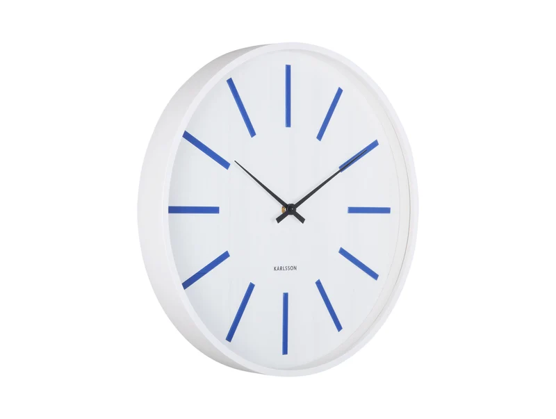 Karlsson Arruga Retro KA6144BL Wanduhr Kobaltblau • Geräuschloses Sweep-Uhrwerk • Retro-Design aus Sperrholz