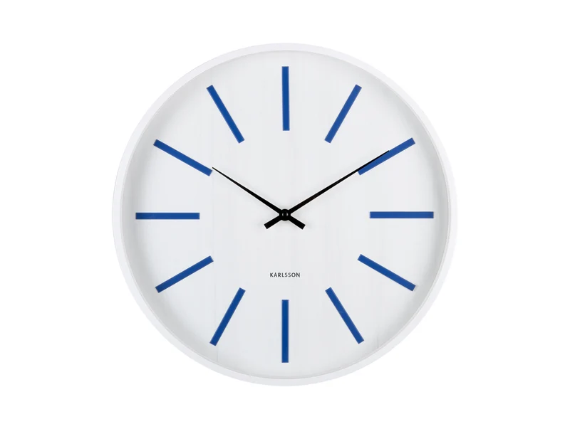 Karlsson Arruga Retro KA6144BL Wanduhr Kobaltblau • Geräuschloses Sweep-Uhrwerk • Retro-Design aus Sperrholz