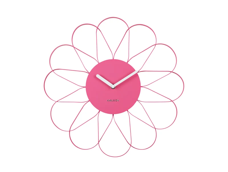 Karlsson Arkis KA5975BP Wanduhr Pink • Geräuschloses Sweep-Uhrwerk • Blütenform-Design