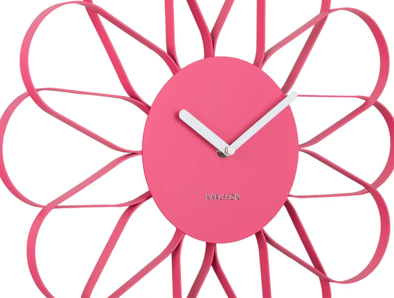 Karlsson Arkis KA5975BP Wanduhr Pink • Geräuschloses Sweep-Uhrwerk • Blütenform-Design