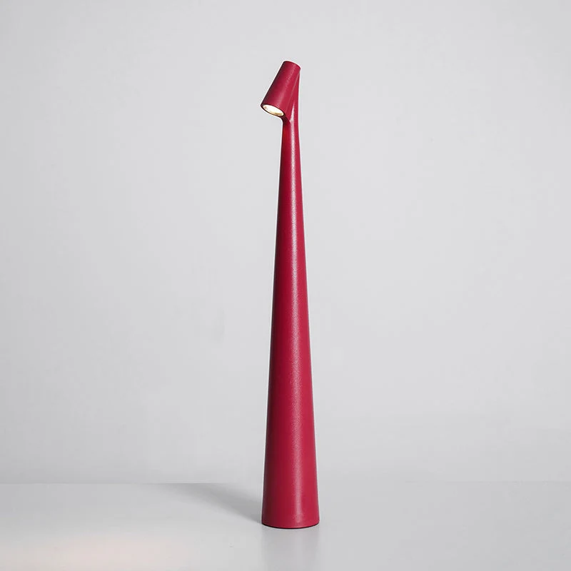 Oplaadbare Tafellamp Aluminium Dimbaar LED Touch Bedlamp Draadloos Design Kegelvormige Lampenkap Modern 45cm Acculamp | Sansoti