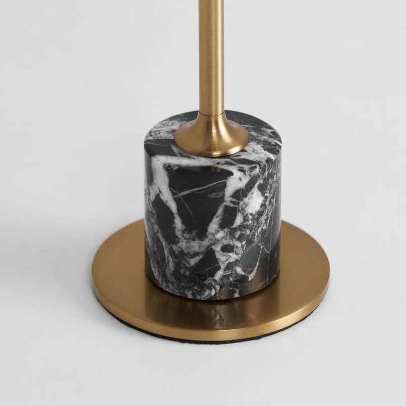 Draagbare Mini Tafellamp op Batterij met Marmeren Voet Ø10cm | Sansoti