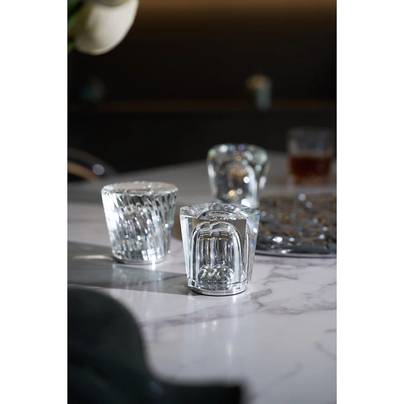 Diamant Kristal Tafellamp met Ingebouwde Accu – Draadloos & Dimbaar – Ø 8,2 cm × H 9 cm | Sansoti