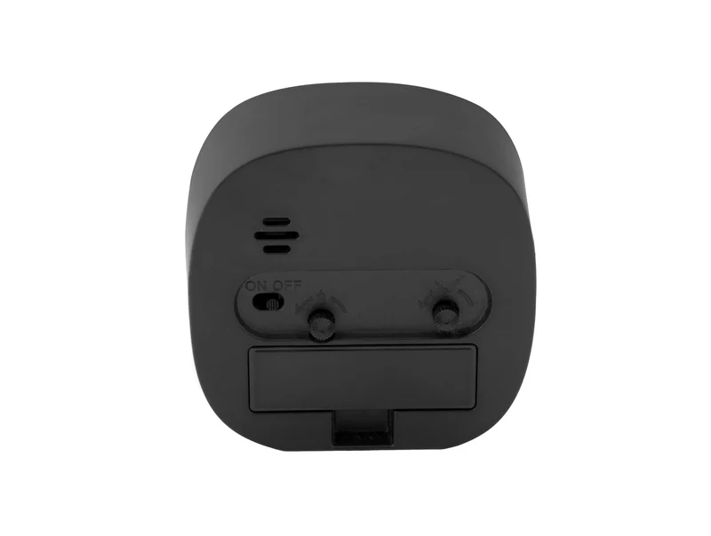 Karlsson Travel Square KA5957BK Wecker Schwarz • Geräuschloses Sweep-Uhrwerk • Kompakter Reisewecker