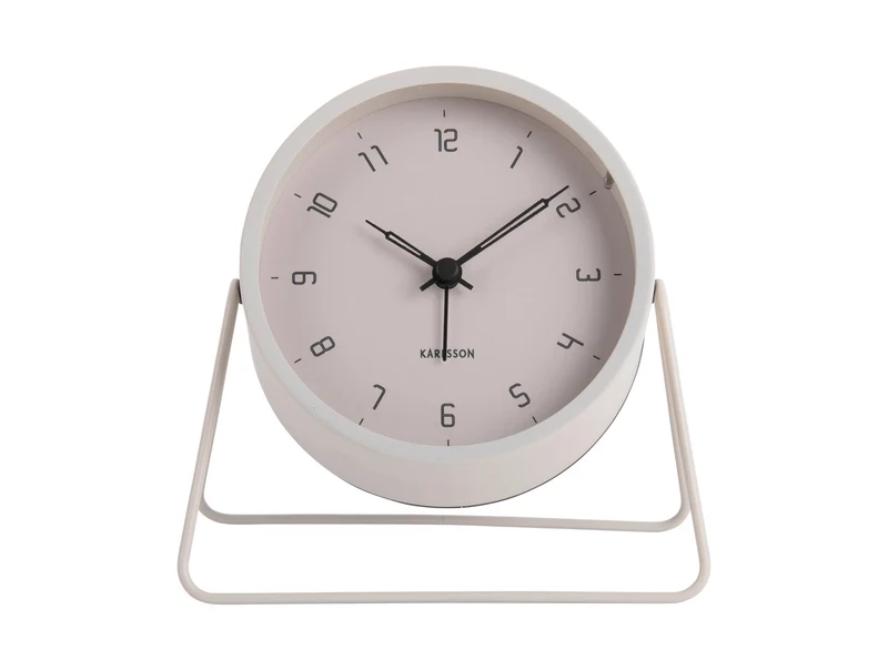 Karlsson Stark KA5952WG Wecker Warmgrau • Geräuschloses Sweep-Werk • Lichtfunktion