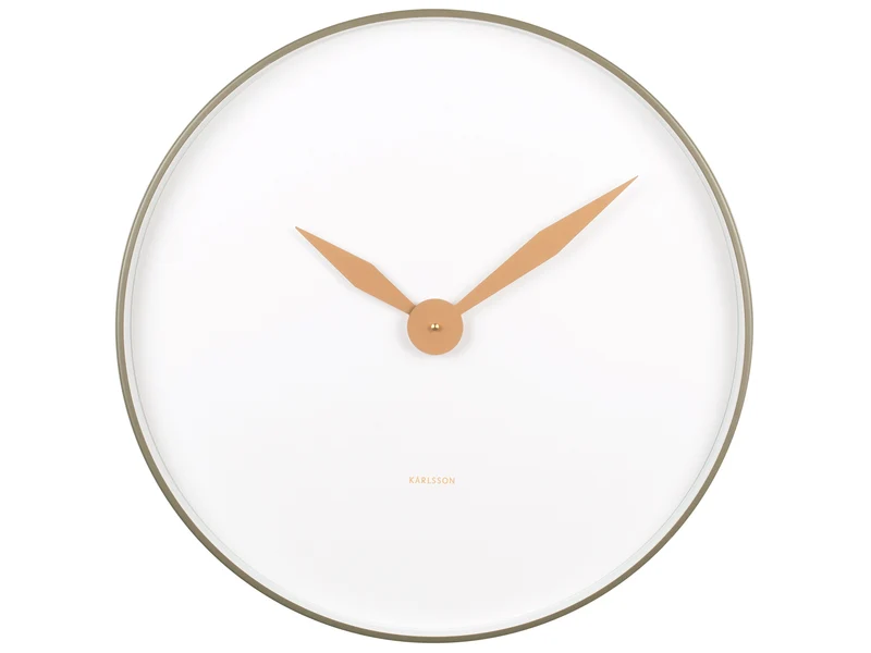 Karlsson Albatross KA5910GR Wanduhr Moosgrün • Sweep-Uhrwerk • Minimalistisches Design