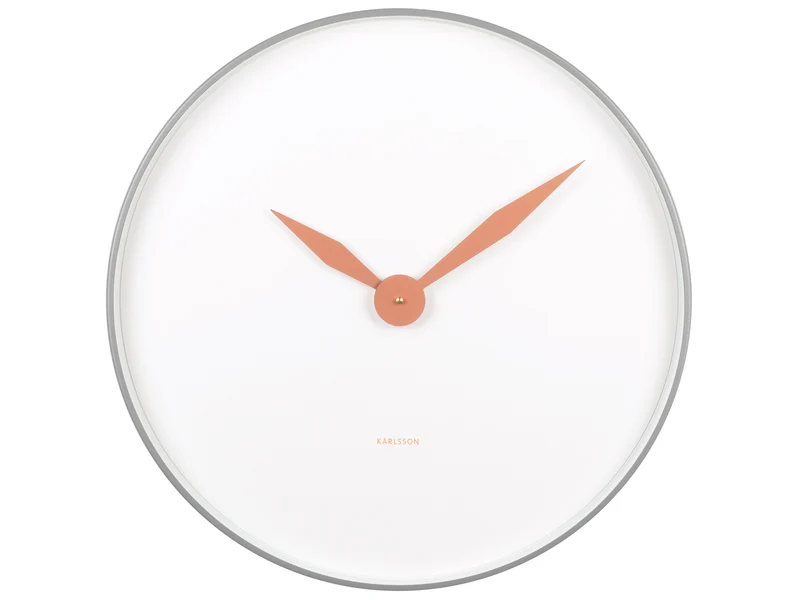 Karlsson Albatross KA5910GY Wanduhr Grau • Geräuschloses Sweep-Uhrwerk • Minimalistisches Design