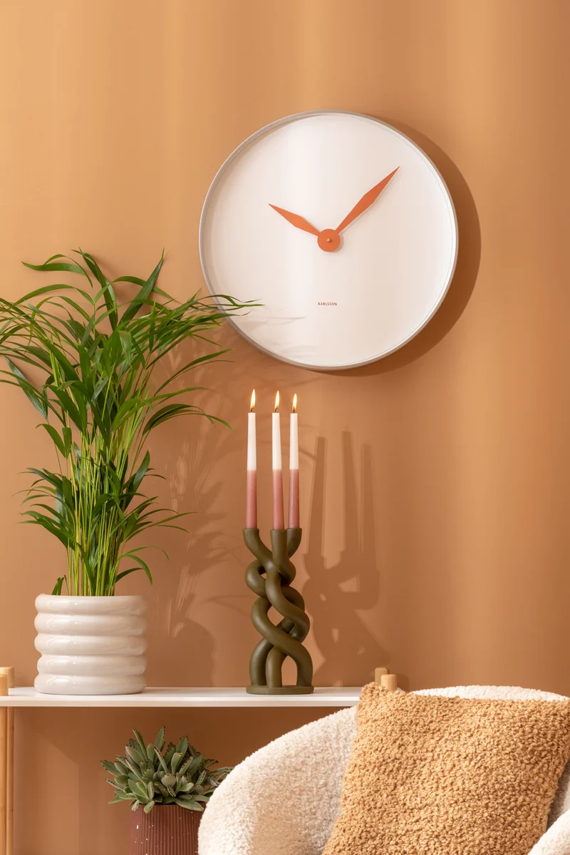 Karlsson Albatross KA5910GY Wanduhr Grau • Geräuschloses Sweep-Uhrwerk • Minimalistisches Design