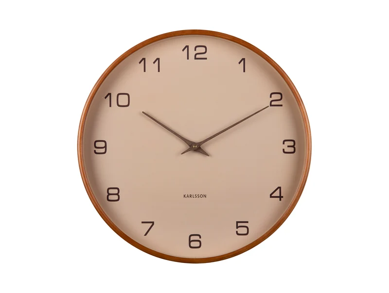 Karlsson Acento KA5993SB Wanduhr Sandbraun • Geräuschloses Sweep-Uhrwerk • Mid-Century Design
