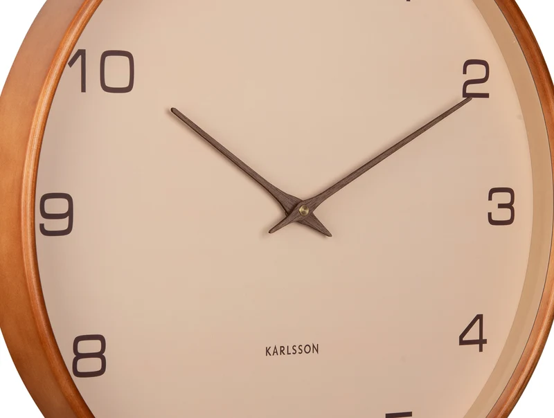 Karlsson Acento KA5993SB Wanduhr Sandbraun • Geräuschloses Sweep-Uhrwerk • Mid-Century Design