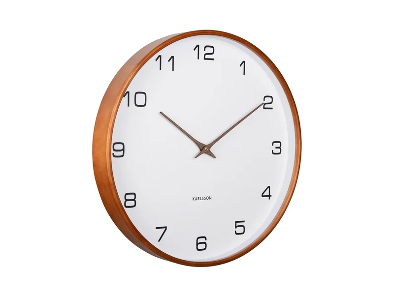 Karlsson Acento KA5993WH Wanduhr Weiß • Geräuschloses Sweep-Uhrwerk • Mid-Century Design