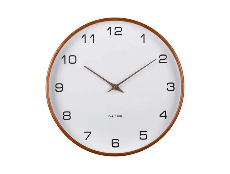 Karlsson Acento KA5993WH Wanduhr Weiß • Geräuschloses Sweep-Uhrwerk • Mid-Century Design