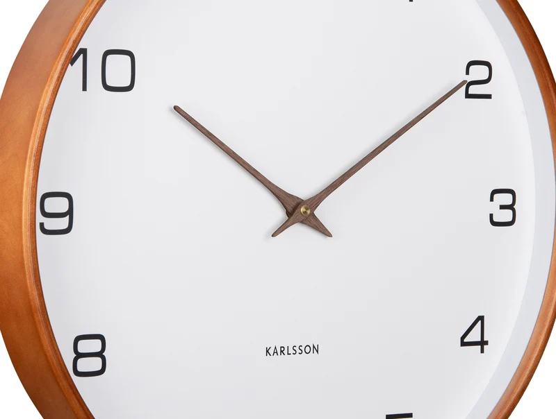 Karlsson Acento KA5993WH Wanduhr Weiß • Geräuschloses Sweep-Uhrwerk • Mid-Century Design