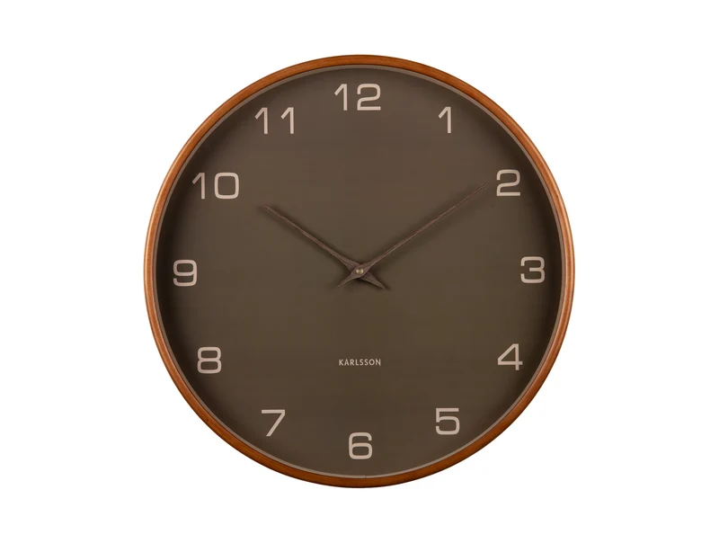 Karlsson Acento KA5993MG Wanduhr Moosgrün • Geräuschloses Sweep-Uhrwerk • Mid-Century-Design