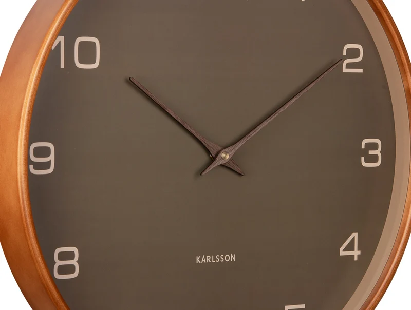Karlsson Acento KA5993MG Wanduhr Moosgrün • Geräuschloses Sweep-Uhrwerk • Mid-Century-Design