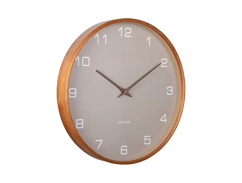 Karlsson Acento KA5993GY Wanduhr Hellgrau • Geräuschloses Sweep-Uhrwerk • Mid-Century Design