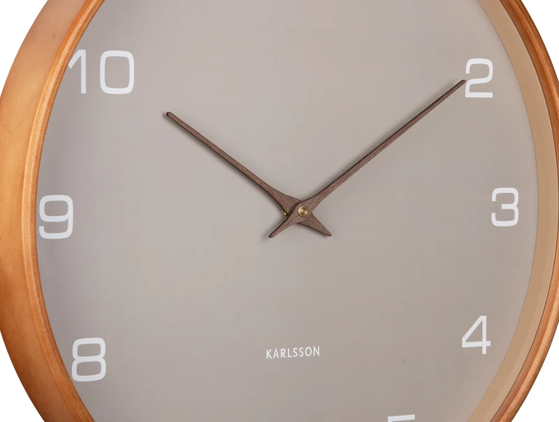 Karlsson Acento KA5993GY Wanduhr Hellgrau • Geräuschloses Sweep-Uhrwerk • Mid-Century Design