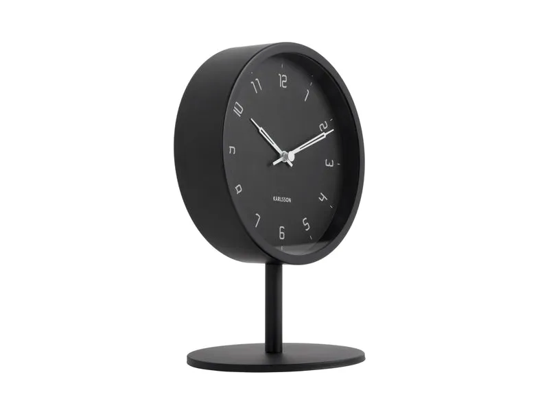 Karlsson Stark KA5951BK Tischuhr Schwarz • Geräuschloses Sweep-Uhrwerk • Design von Boxtel & Buijs