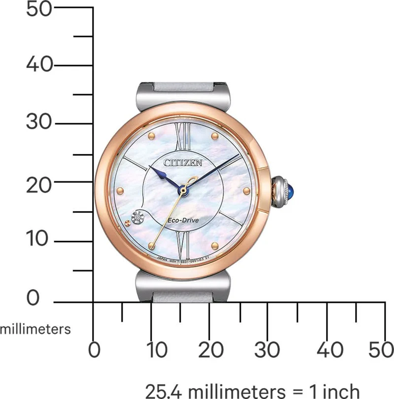 Citizen Maybell EM1074-15D Damen Uhr • Eco-Drive • Saphirglas