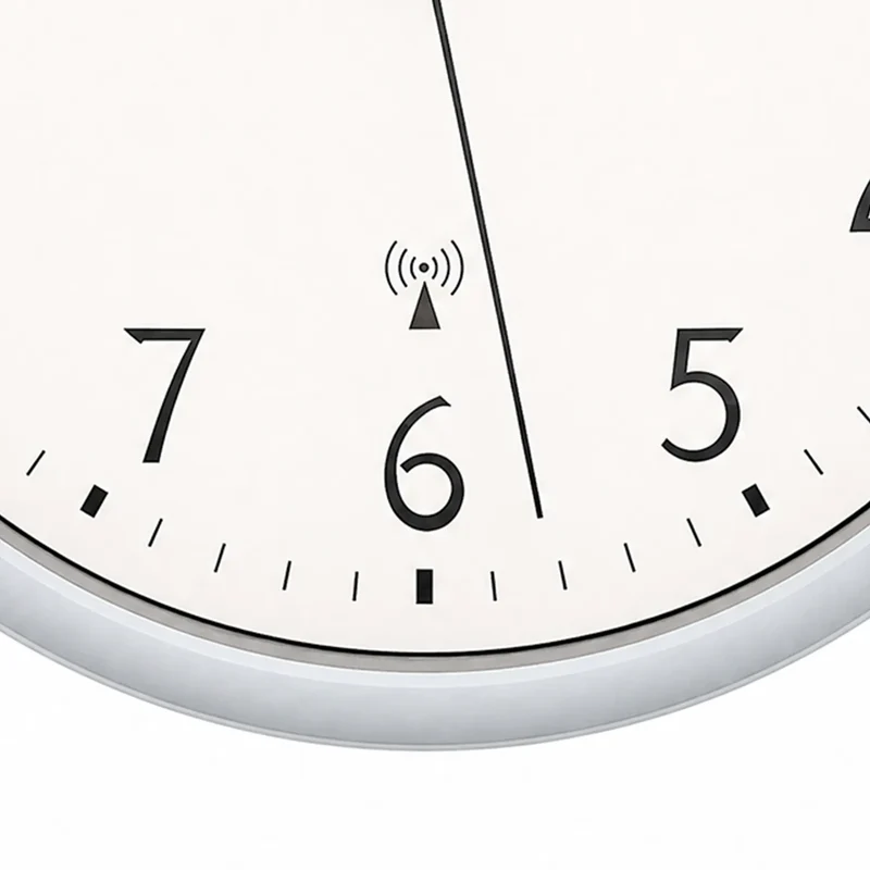 AMS Funk F5576MG Wanduhr • Präzises Funkwerk • Gehäuse in Holzoptik