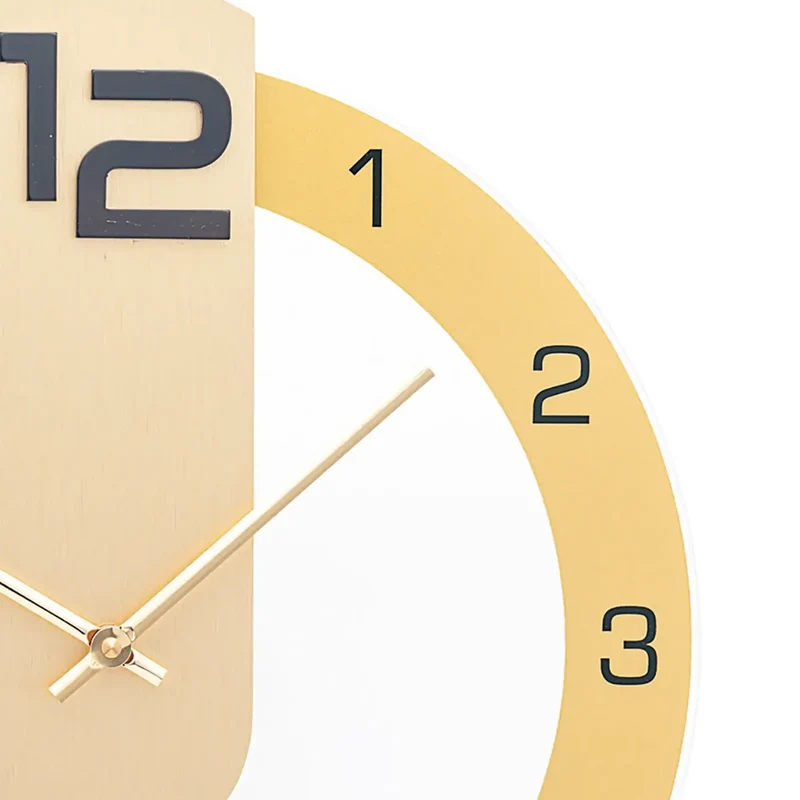 AMS Design W9713 Wanduhr • Messing & Mineralglas • 3D-Zifferblatt