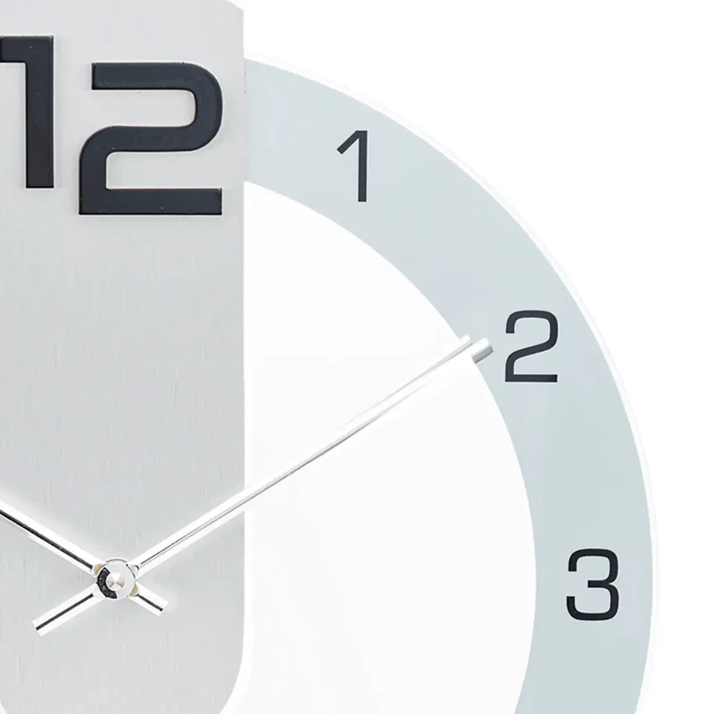 AMS Design W9712 Wanduhr • Aluminium & Mineralglas • Präzises Quarzwerk