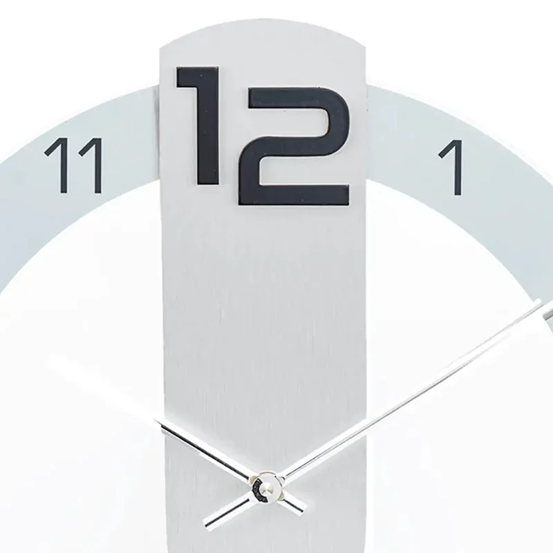 AMS Design W9712 Wanduhr • Aluminium & Mineralglas • Präzises Quarzwerk