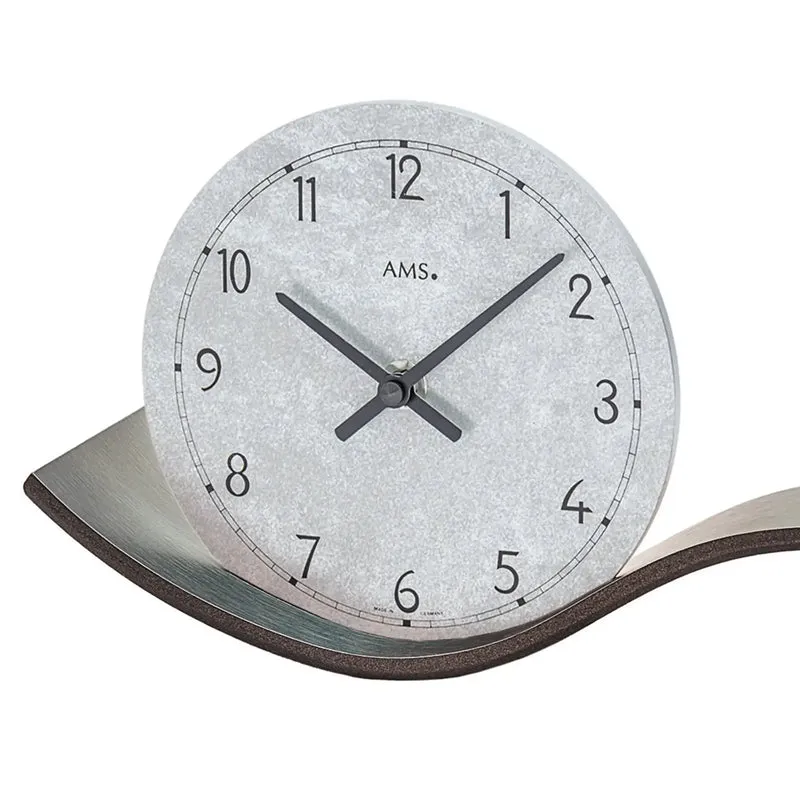 AMS Design T1316 Tischuhr • Metall Anthrazit • Geräuschlos