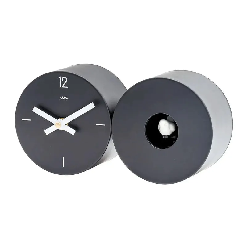 AMS Design T1310 Tisch- & Wanduhr • Vogelmelodie • Metallgehäuse