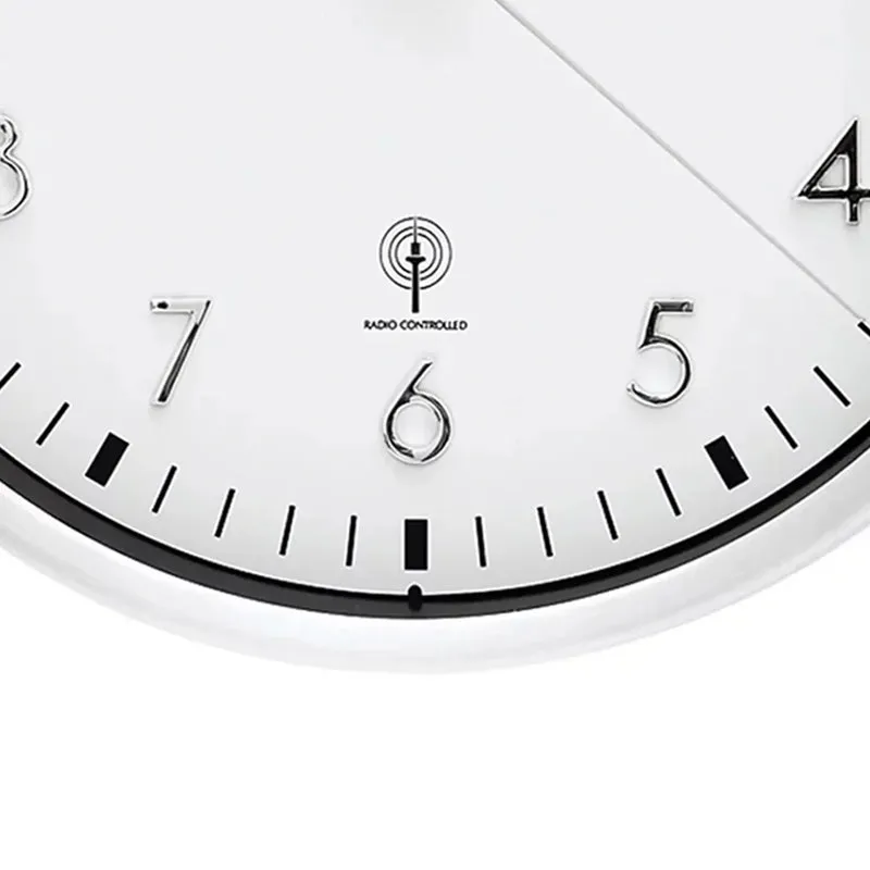AMS Funkwanduhr F5912 • Aluminium • Präzises Funkwerk