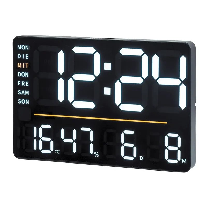 AMS Digital T1306 Tisch- und Wanduhr • LED • Thermometer