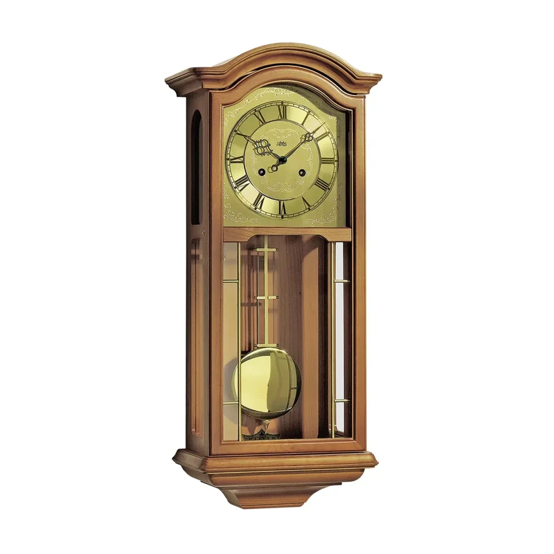AMS Klassik R651/9 Pendelwanduhr • 14-Tage-Werk • Kirschbaum