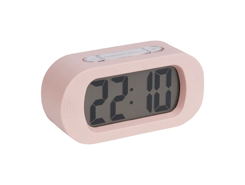 Karlsson Gummy KA5753PI Wecker Rosa • Digitales LCD-Display • Snooze & Temperaturanzeige