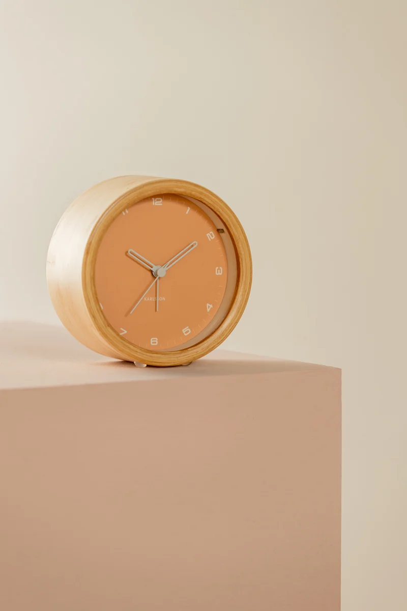 Karlsson Gentle KA5987LO Wecker Orange • Sweep-Uhrwerk • Lichtfunktion