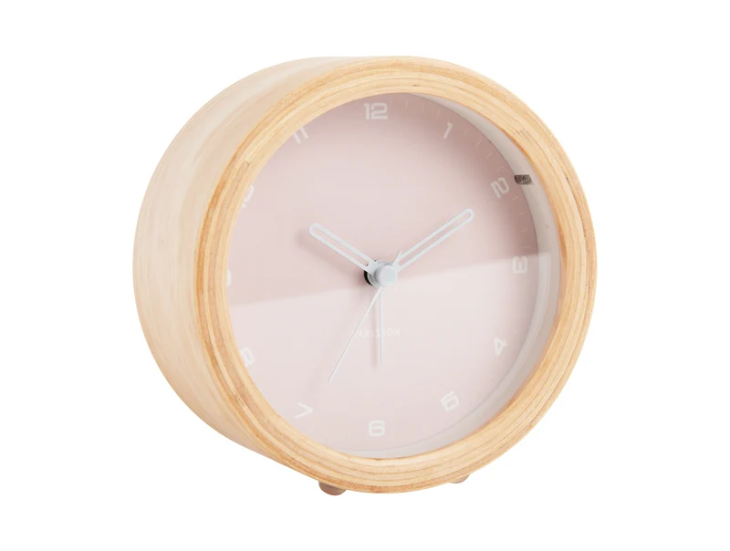 Karlsson Gentle KA5987LP Wecker Rosa • Geräuschloses Sweep-Uhrwerk • Nachtlicht-Funktion
