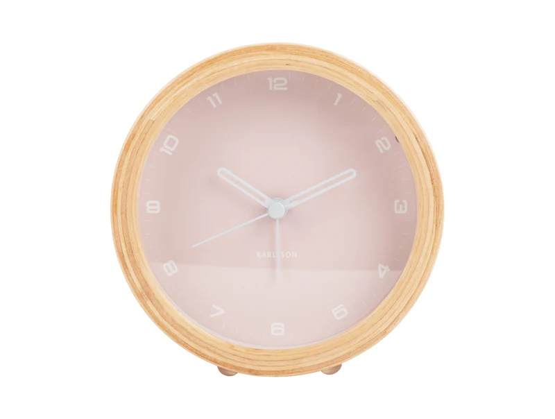 Karlsson Gentle KA5987LP Wecker Rosa • Geräuschloses Sweep-Uhrwerk • Nachtlicht-Funktion