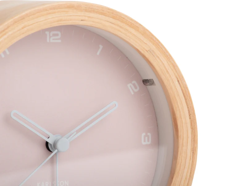 Karlsson Gentle KA5987LP Wecker Rosa • Geräuschloses Sweep-Uhrwerk • Nachtlicht-Funktion